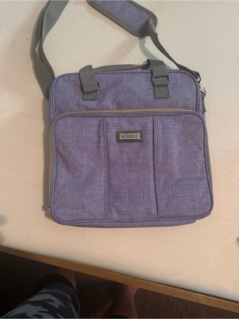 Purple Men's Travel Tote Bag
